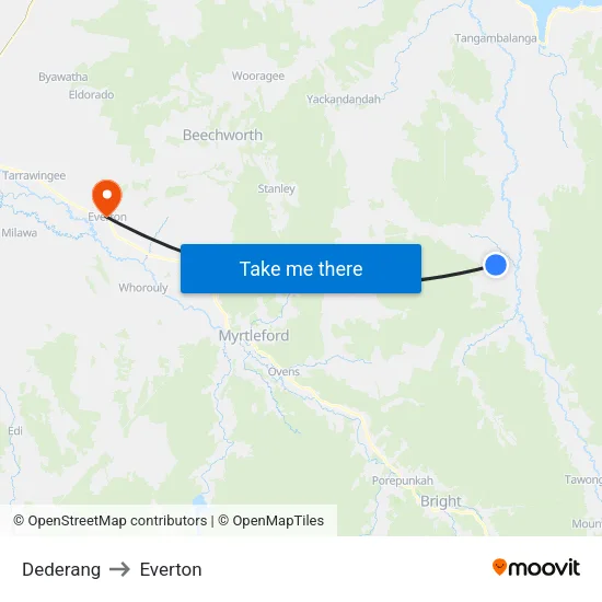 Dederang to Everton map