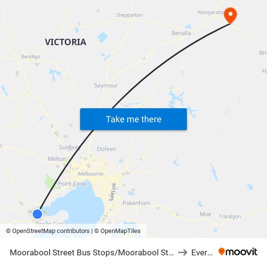 Moorabool Street Bus Stops/Moorabool St (Geelong) to Everton map