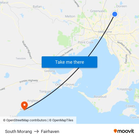 South Morang to Fairhaven map