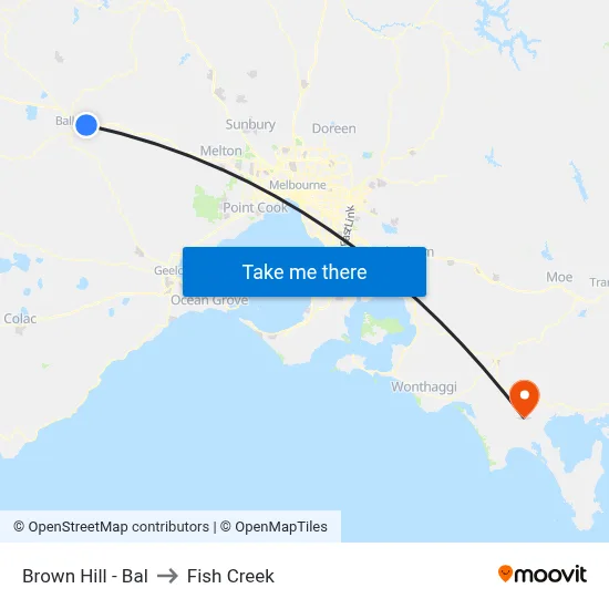 Brown Hill - Bal to Fish Creek map