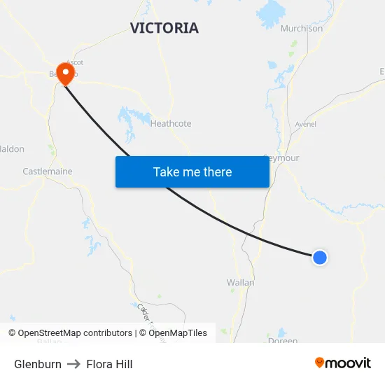 Glenburn to Flora Hill map