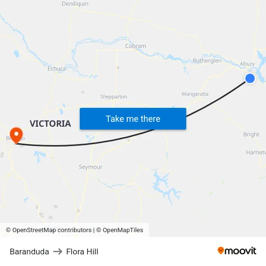 Baranduda to Flora Hill map