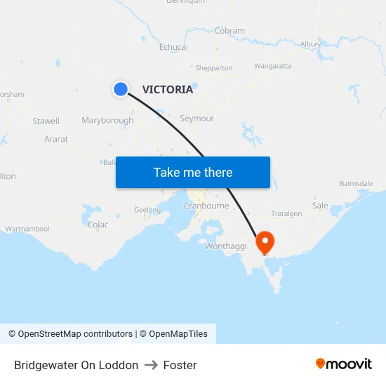 Bridgewater On Loddon to Foster map