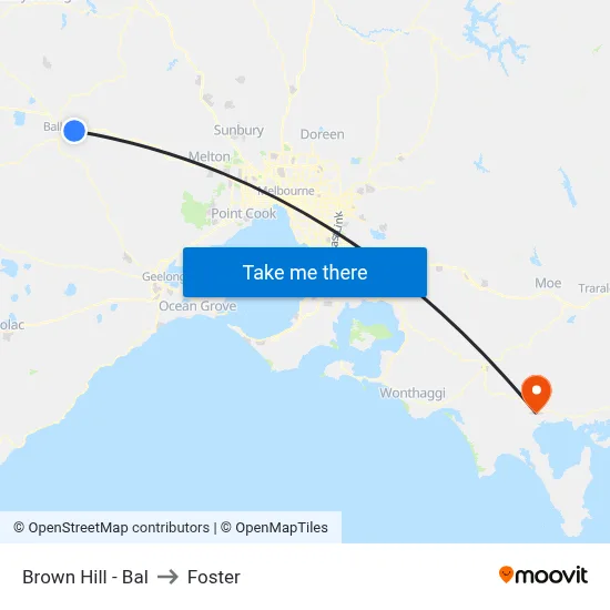Brown Hill - Bal to Foster map