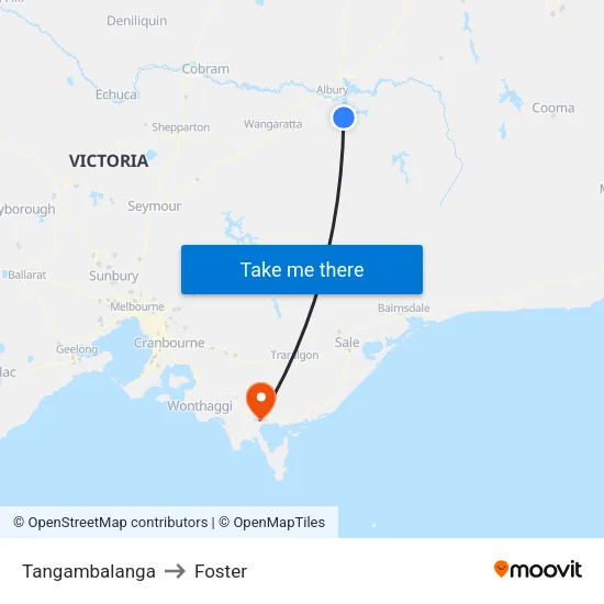Tangambalanga to Foster map