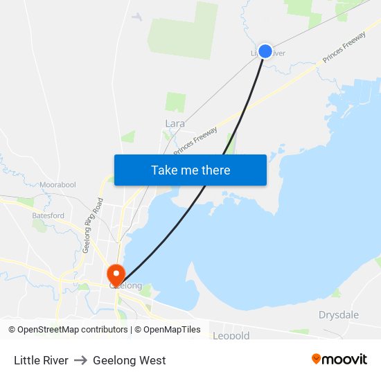 Little River to Geelong West map