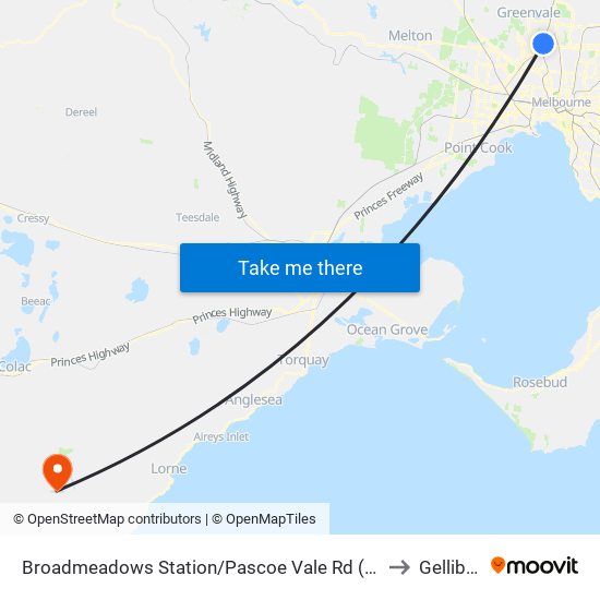 Broadmeadows Station/Pascoe Vale Rd (Broadmeadows) to Gellibrand map