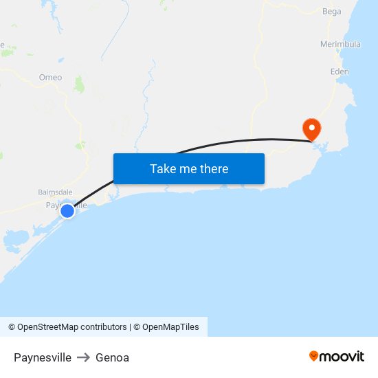 Paynesville to Genoa map