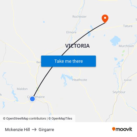 Mckenzie Hill to Girgarre map