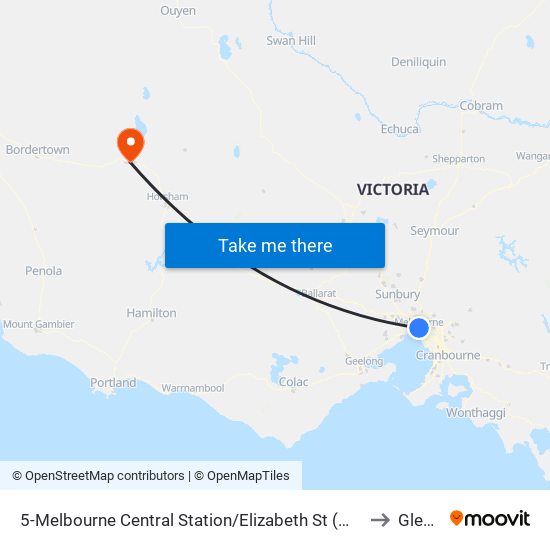 5-Melbourne Central Station/Elizabeth St (Melbourne City) to Glenlee map
