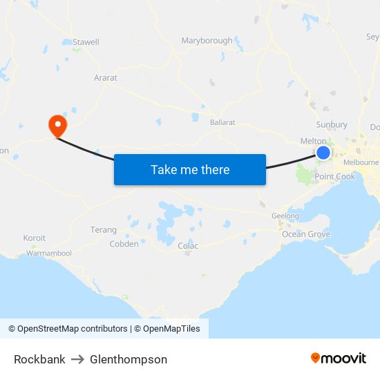 Rockbank to Glenthompson map