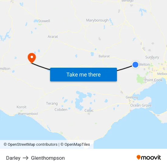 Darley to Glenthompson map