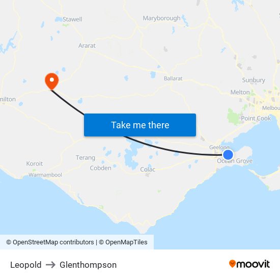 Leopold to Glenthompson map