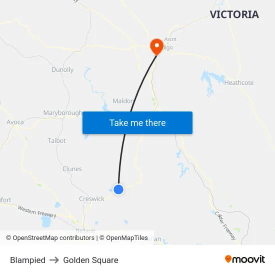 Blampied to Golden Square map