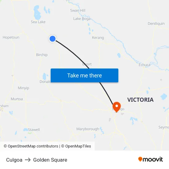 Culgoa to Golden Square map