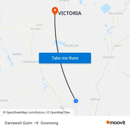 Darraweit Guim to Goornong map