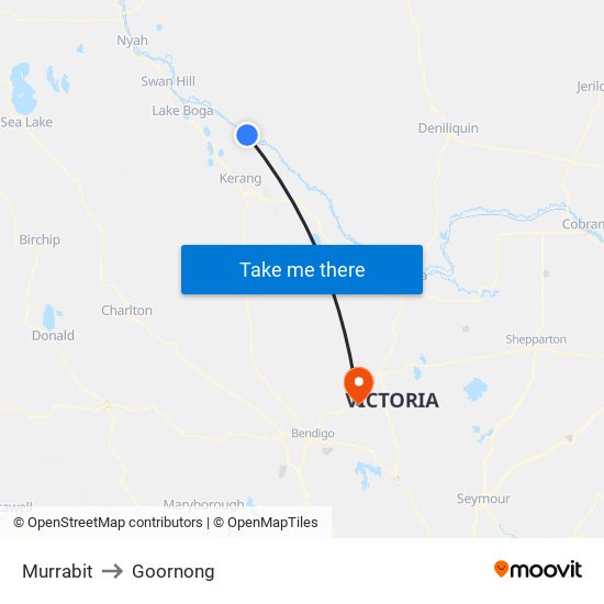 Murrabit to Goornong map