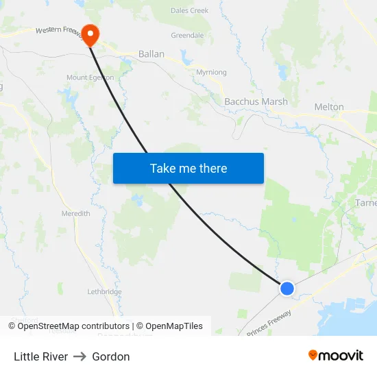 Little River to Gordon map