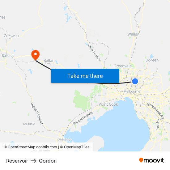 Reservoir to Gordon map