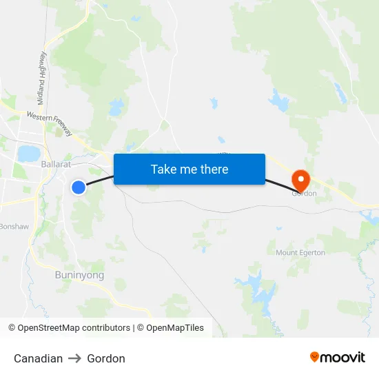 Canadian to Gordon map