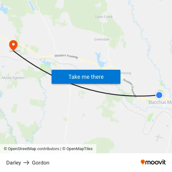 Darley to Gordon map