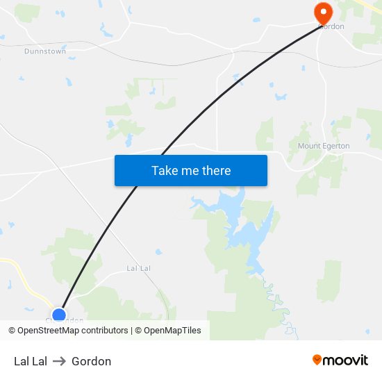 Lal Lal to Gordon map