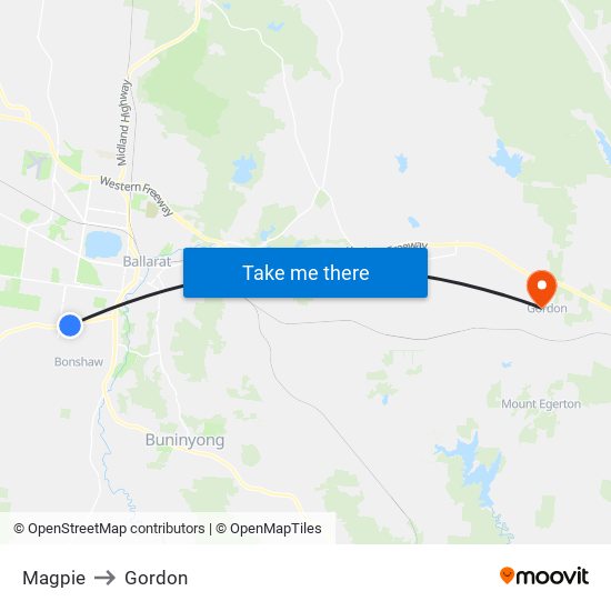 Magpie to Gordon map