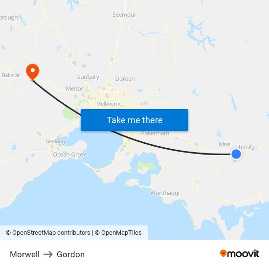Morwell to Gordon map