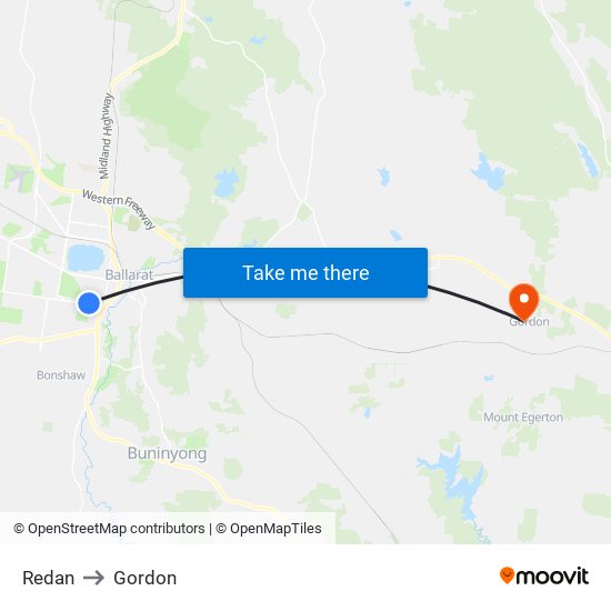 Redan to Gordon map