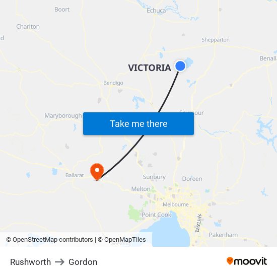 Rushworth to Gordon map