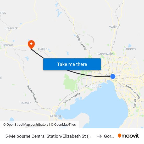 5-Melbourne Central Station/Elizabeth St (Melbourne City) to Gordon map