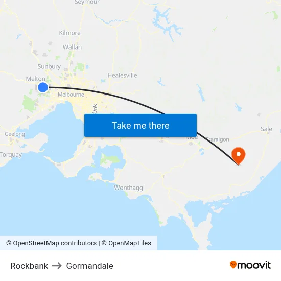 Rockbank to Gormandale map