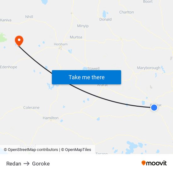 Redan to Goroke map