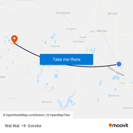 Wal Wal to Goroke map