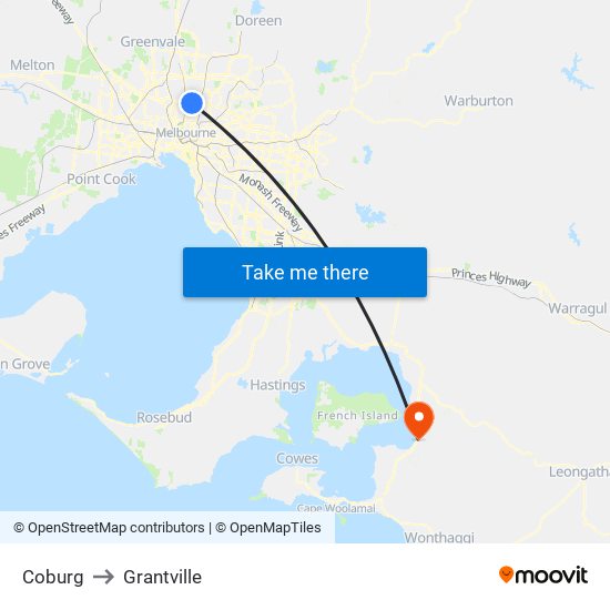 Coburg to Grantville map