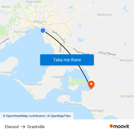 Elwood to Grantville map