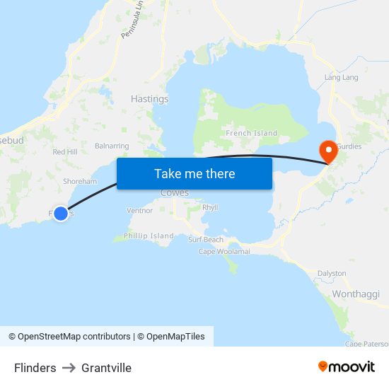 Flinders to Grantville map