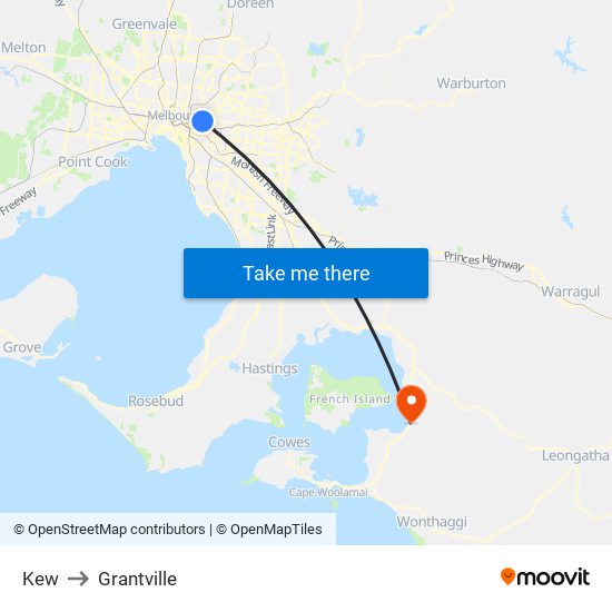 Kew to Grantville map