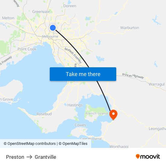 Preston to Grantville map