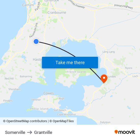 Somerville to Grantville map