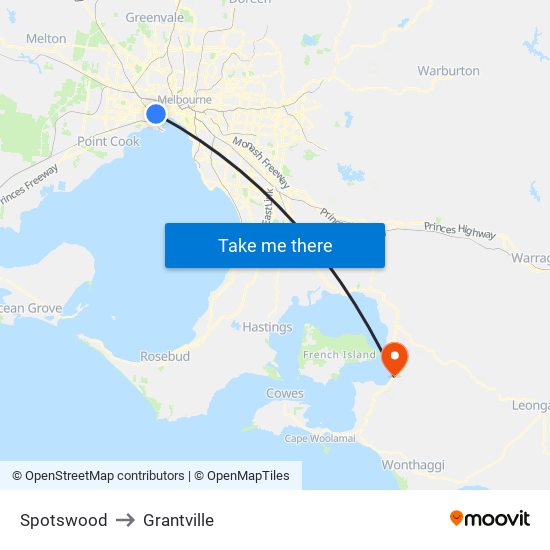 Spotswood to Grantville map