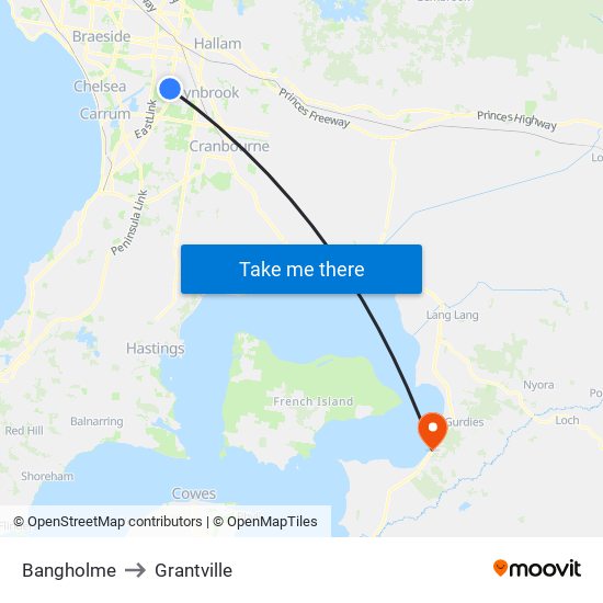 Bangholme to Grantville map