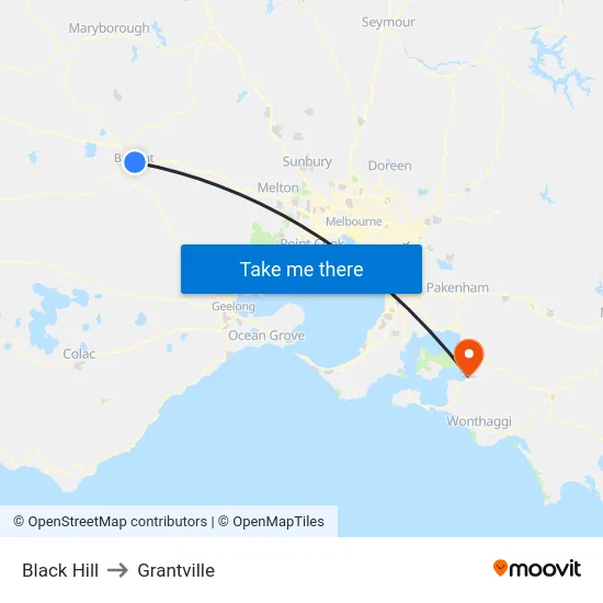 Black Hill to Grantville map