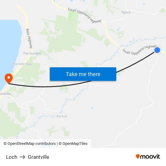 Loch to Grantville map