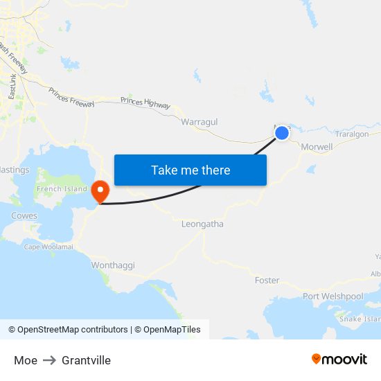 Moe to Grantville map