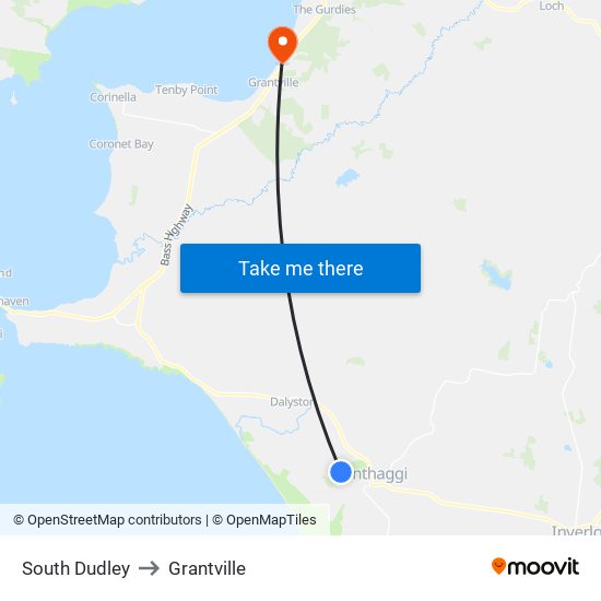 South Dudley to Grantville map