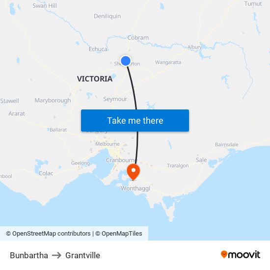 Bunbartha to Grantville map
