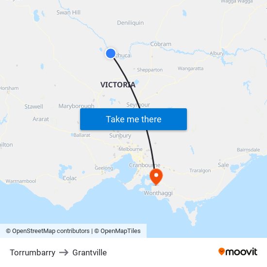 Torrumbarry to Grantville map