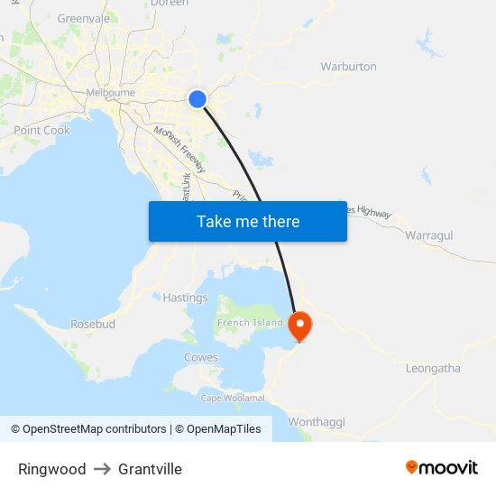 Ringwood to Grantville map