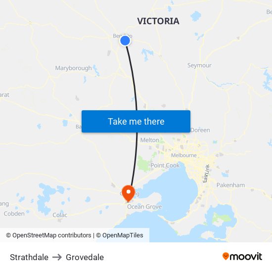 Strathdale to Grovedale map